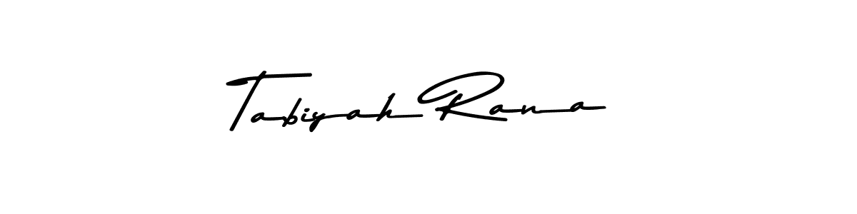 Design your own signature with our free online signature maker. With this signature software, you can create a handwritten (Asem Kandis PERSONAL USE) signature for name Tabiyah Rana. Tabiyah Rana signature style 9 images and pictures png